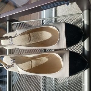 white and black wedges